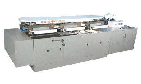 Electromec Six Clamp Perfect Binding Machine use by AMBA offset commercial printings