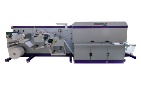 Monotec Color Nova Hybrid Digital Press use by AMBA offset for transparent sticker printing