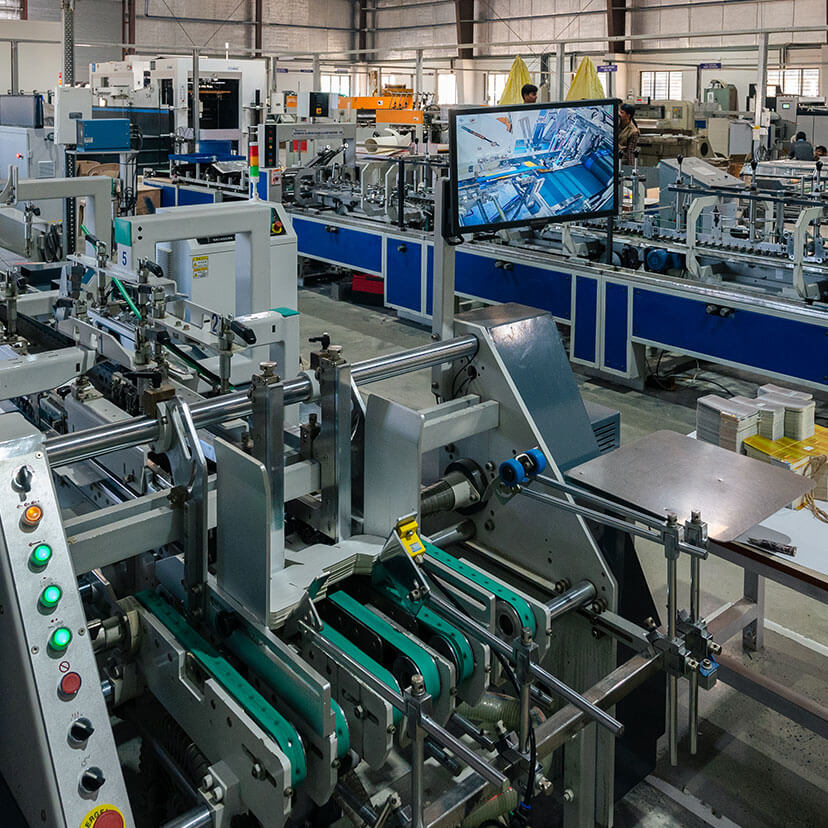 AMBA offset printing press machines in a production unit